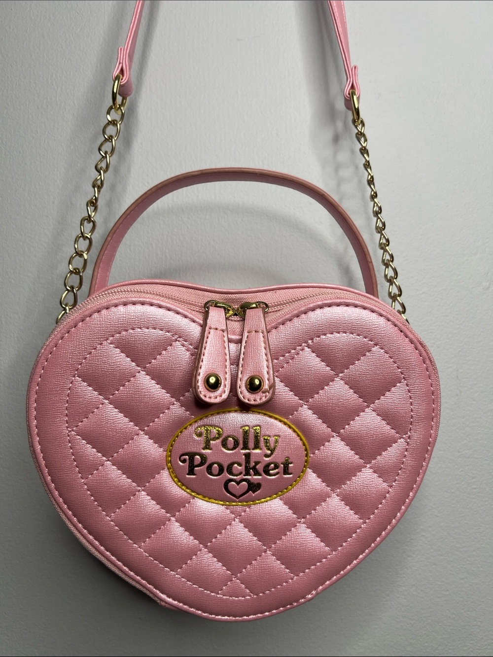 Polly Pocket Pink Quilted Heart Crossbody Bag Hot Topic Rare